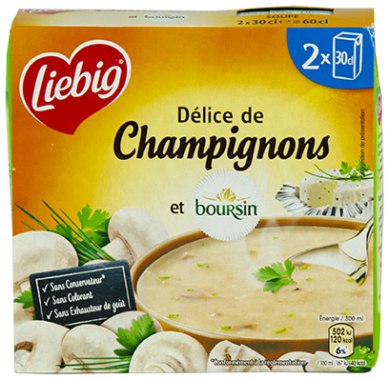 Champignon Cremesuppe mit Boursin Frischkäse