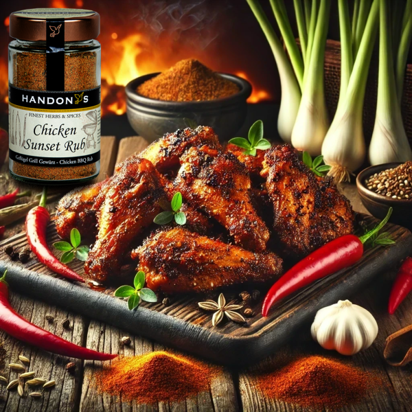 HANDONS Chicken Sunset Rub – Würzig-scharfer BBQ-Rub mit exotischem Touch